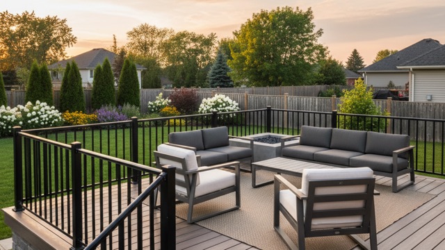 Composite deck cleaned and UV-protected on a newer West End North Bay home